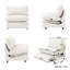 Chaise rembourrée sans accoudoirs en tissu de lin moderne-121000746