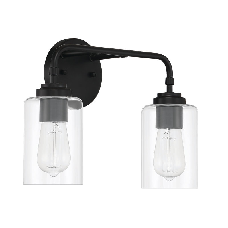 Éclairage pour meuble-lavabo à 2 lumières Juleisy, Noir