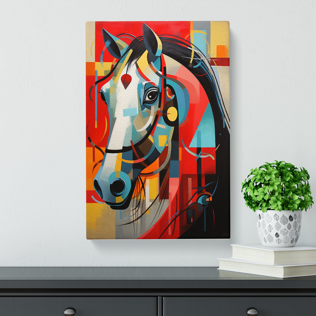 Horse Constructivism No.3 - Wrapped Canvas