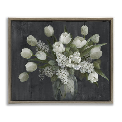  Traditional Tulips on Framed Floater Canvas Wall Art by Nan
