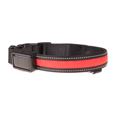 Colored collar Pet Light Collar Light Leash USB Charging Solar Charging Duale Purpose Dog Light Collar Traction
