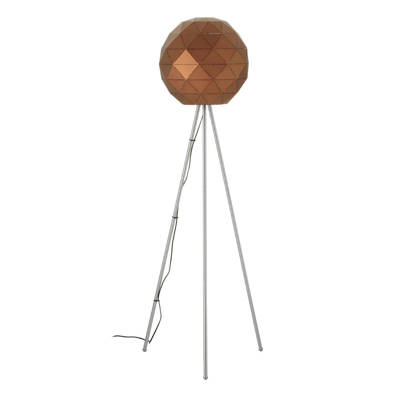 Cosima 160cm Silver Tripod Floor Lamp, Coffee