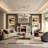 Elegant MDF TV Stand With Electric Fireplace And Remote Control - Multifunctional Media Console With Storage Shelves