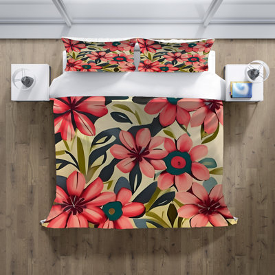 Polyester Floral Duvet Cover