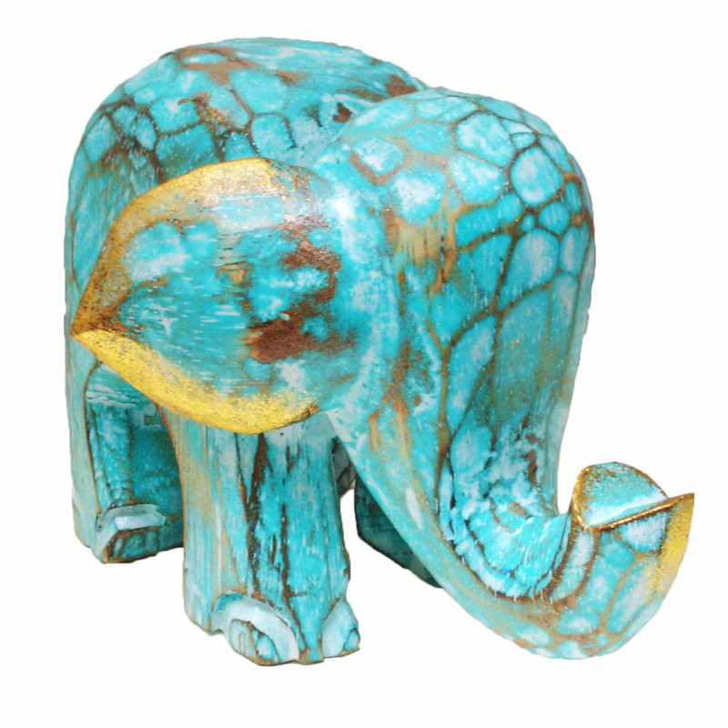 Caffrey Animals Figurines & Sculptures, Green, 6" H x 7" W x 4.5" D
