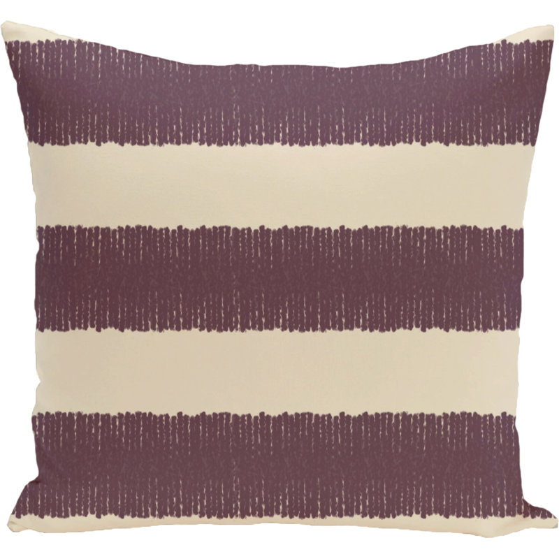 Striped Reversible Throw Pillow, 20" H x 20" W, Purple