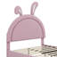 Lit double rembourré en forme de lapin avec 2 tabourets de rangement-940395712-947025856