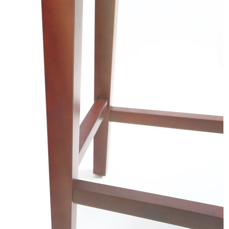 Upholstered Counter Stool with Solid Wood Frame, Counter Stool (26.1” Seat Height), White