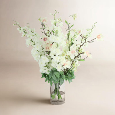 Delphinium and Butterfly Magnolia Arrangement