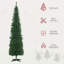Arbre de Noël artificiel 7 pi, arbre de Noël mince avec 499 branches réalistes et support en plastique