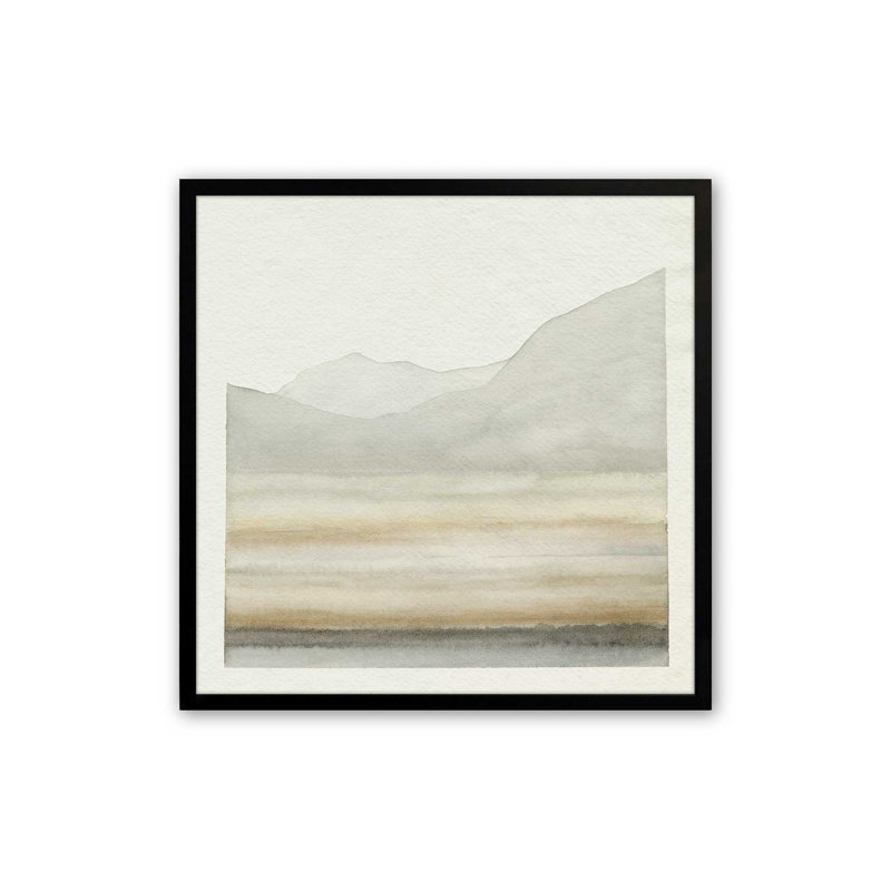 «Whispering Ridge Silhouette II», reproduction sur toile, Cadre photo noir simple, H 13,5 po x l 13,5 po