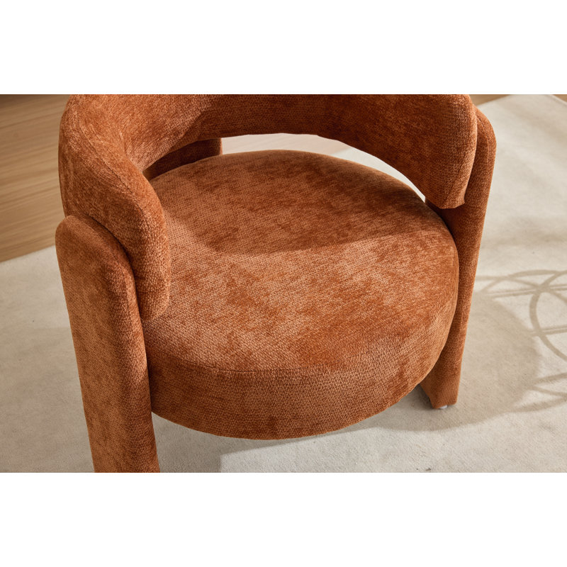 Fauteuil d'appoint moderne et moderne, Orange
