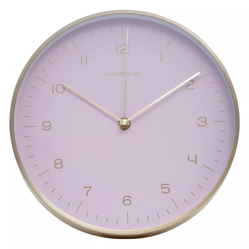 Culler Metal Wall Clock, Gold/Pink