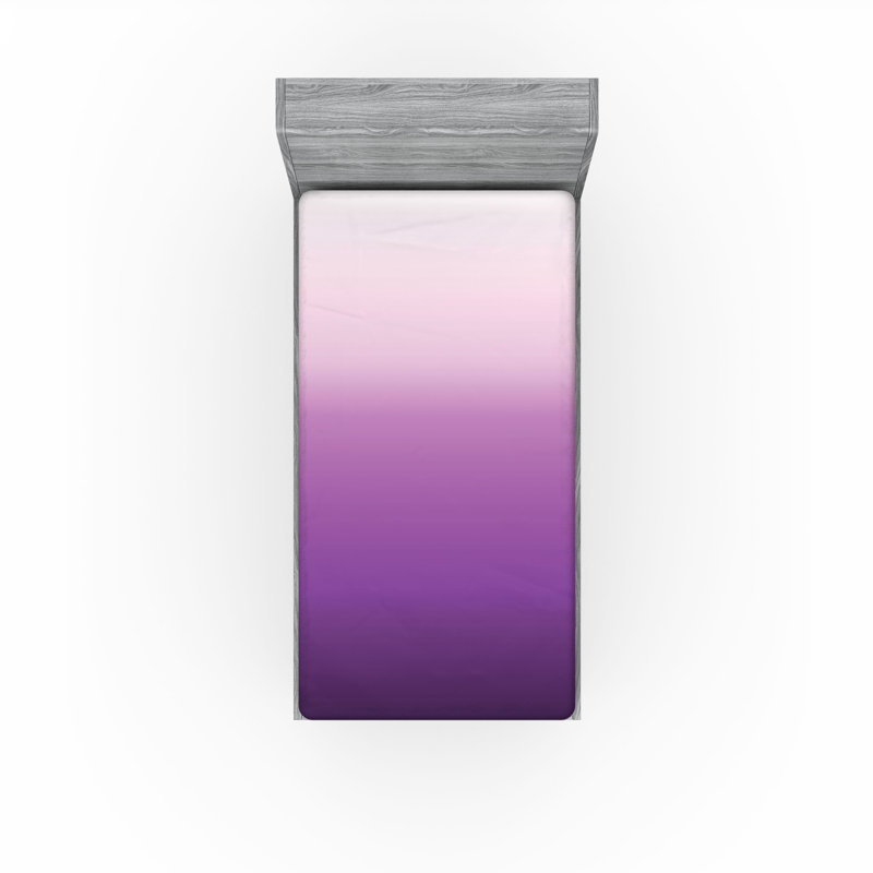 Ensemble de 2 draps-housse dégradés Ambesonne bleu sarcelle très clair bleu pâle et blanc, Mauve, lavande / ombre