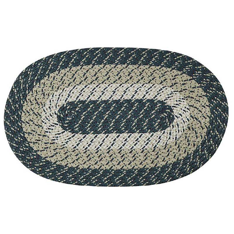 Tapis tressé à la machine McClure Harbert, Ovale 5 pi 4 po x 8 pi 4 po