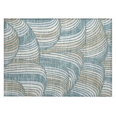 Machine Washable Indoor/Outdoor Chantille ACN2546 Mid-Century Modern Rug