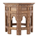 Rashmi Wood & Bone Inlay Side Table