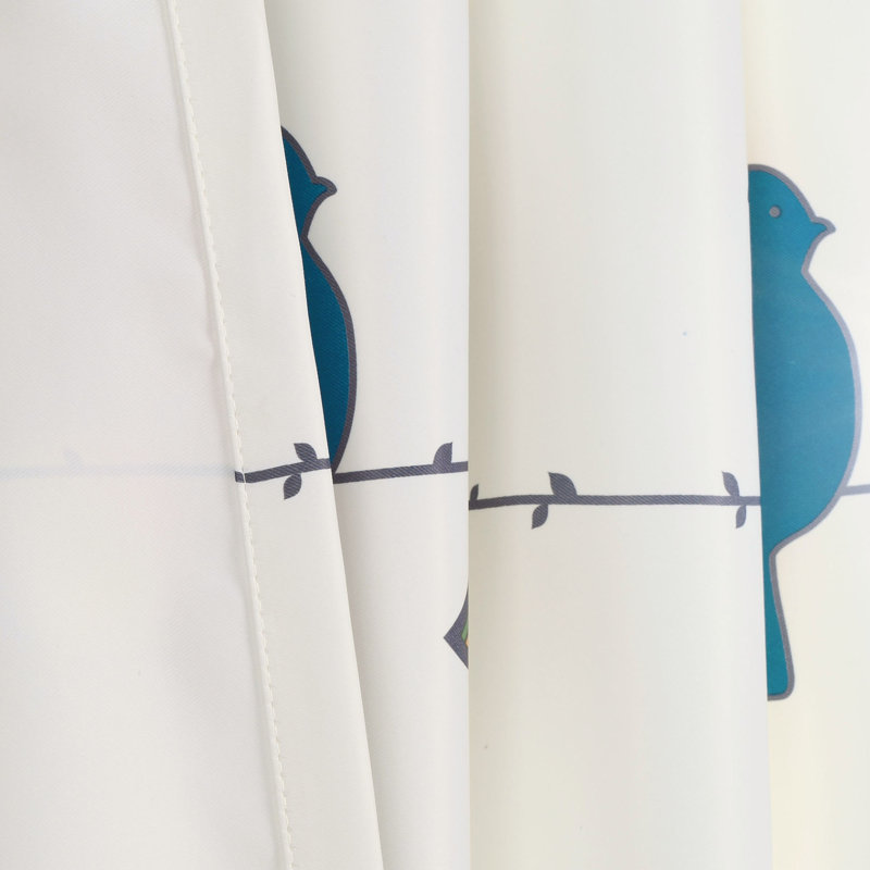 Rowley Birds Multicolor Polyester Light Filtering Curtain Panels