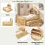 Lit maison avec lit gigogne, tablettes de tête de lit et tiroirs de rangement-354876134-354876129