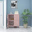 40 Inches High Metal Storage Locker with 4 Doors, Ventilated Design for Home and Office Use