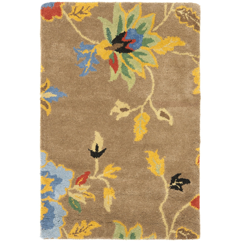 Nonia Hand Tufted Wool Floral Rug, Rectangle 7'6" x 9'6"