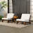 Polett All-Weather 2-Person Solid Teak Patio Set, Complete Outdoor Seating Group with Armless Chairs, Cushions & Side Table-1223654316-1223654317