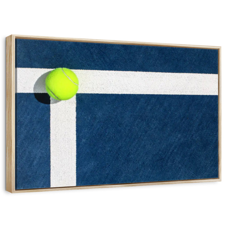 Cour de tennis, Cadre flottant en bois naturel, 13 po x 9 po