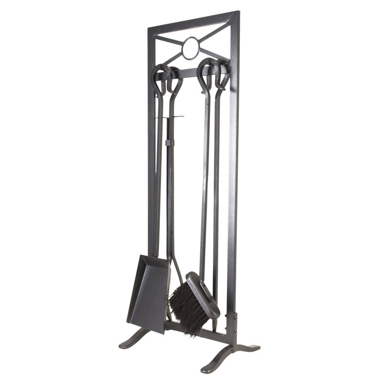 Ensemble d’outils de cheminée en acier 5 pièces Castille