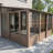 Gazebo Penguin Florence Wall Mounted Solarium 10 Ft x 12 Ft Metal Roof In Sand-63415569-91327406