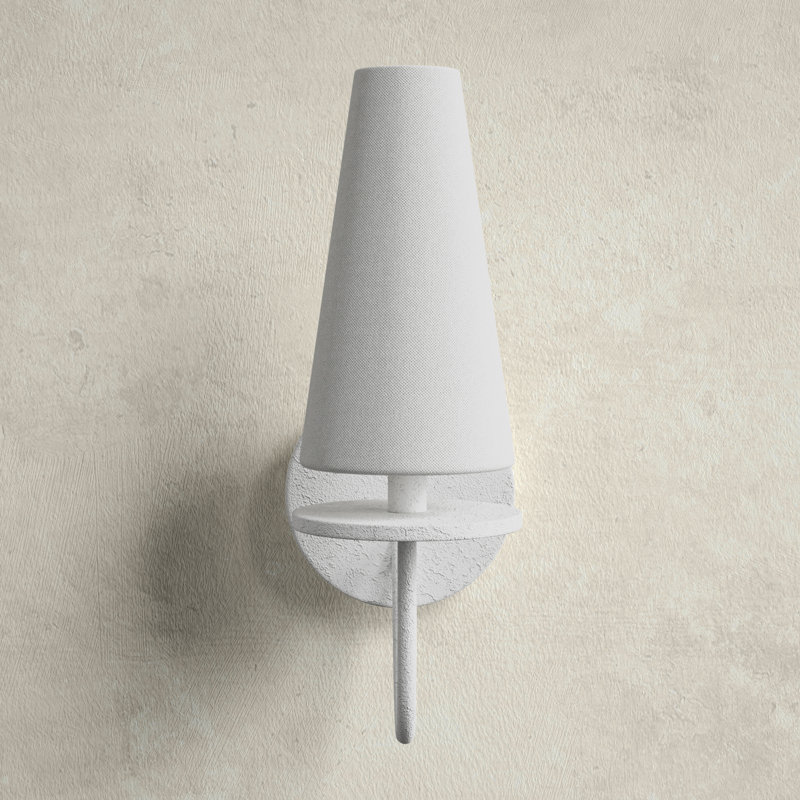 Walling Armed Sconce, Gesso White