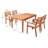 Gaynell 4 - Person Wood Patio Dining Set with Rectangular Table , Cushions Included