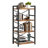 Industrial Bookcase, Metal Small Bookcase, Rustic Etagere Book Shelf Storage Organizer for Living Room-64943083-54095411