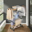 Séchoir à linge pliable à 4 niveaux de 173 cm de hauteur, acier inoxydable, séchoir à linge, séchoir à linge, usage intérieur / extérieur, blanc
