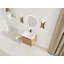 Meuble-lavabo mural 24 po avec lavabo en céramique blanche et porte à fermeture en douceur, emballage KD, contreplaqué