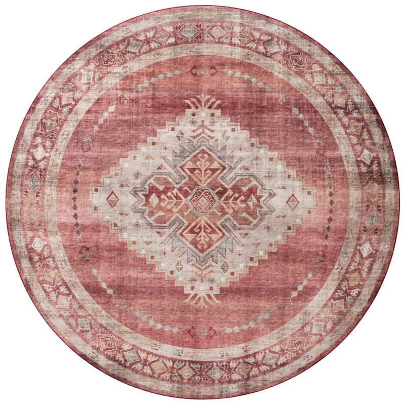Jujhar Oriental Indoor Rug, Round 7'6"