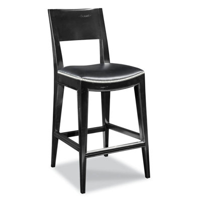 Cashiers Upholstered Stool with Solid Wood Frame