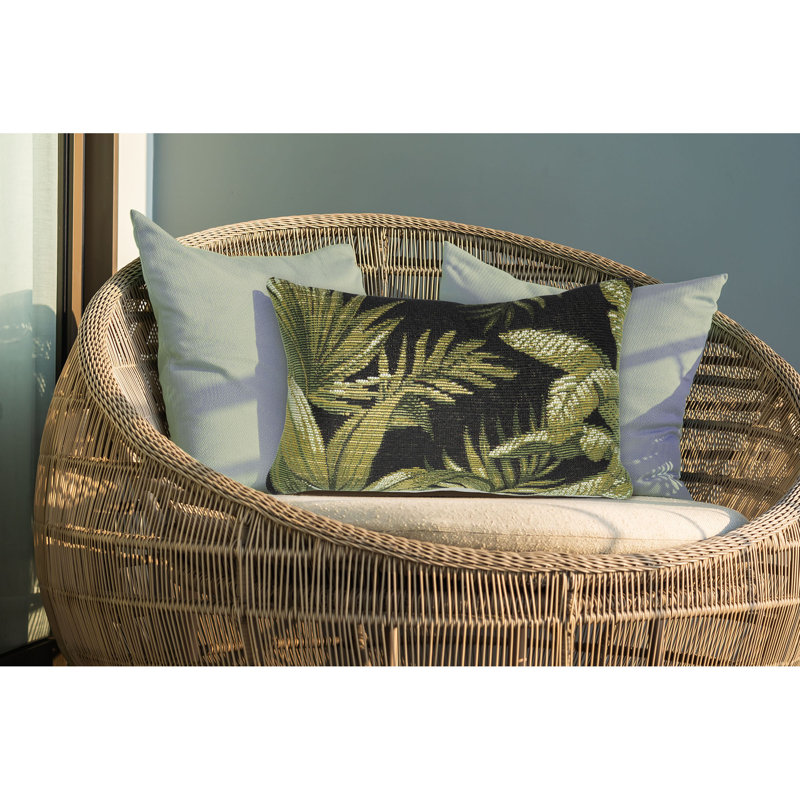 Marina Floral Outdoor Throw Pillow, Rectangular, 12"H x 18"W