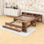Lit de jour en bois avec lit gigogne simple, tiroirs de rangement, bureau et tablettes-1355633238-1355633241