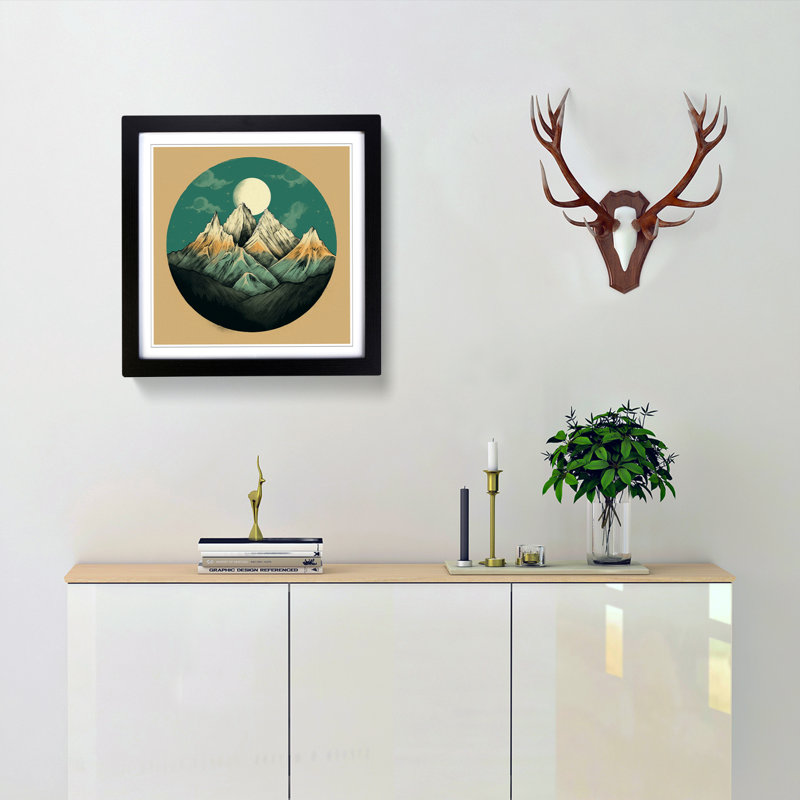 MountainNo.3 - Framed Print, Black