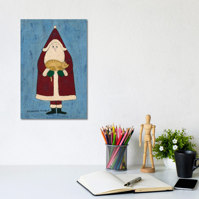 «Purr-fect Xmas I», reproduction d'art sur toile tendue