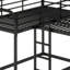 Full And Twin Size L-Shaped Bunk Bed With Slide And Short Ladder-319632278