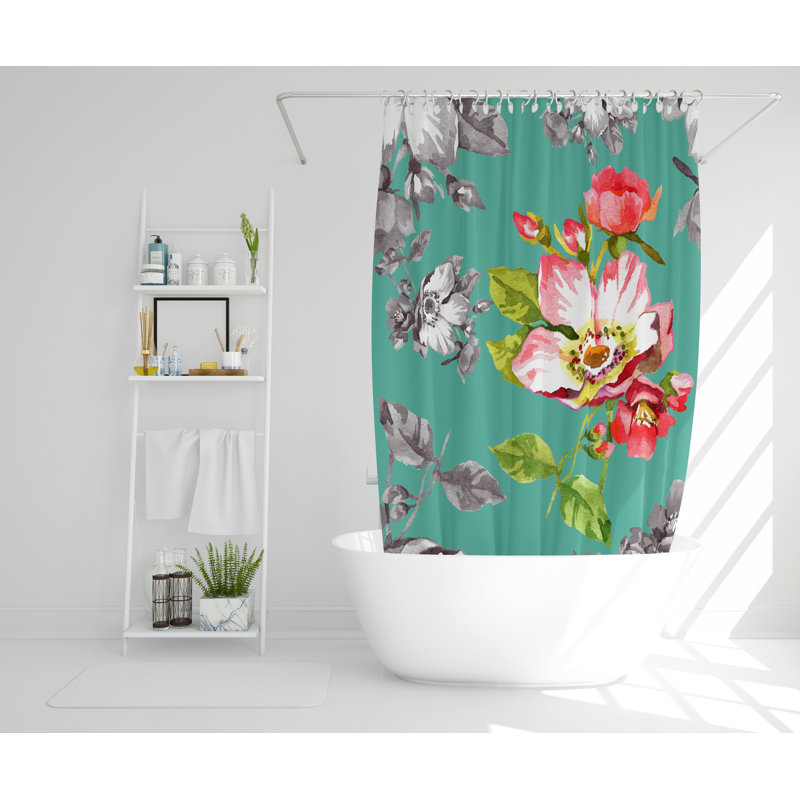 Osmin Polyester Shower Curtain, 177cm H x 210cm W