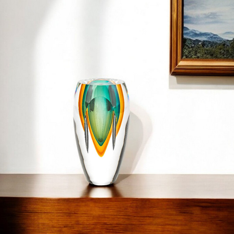 Vase de table Orozco, H 9,5 po x l 4,5 po x P 4,5 po