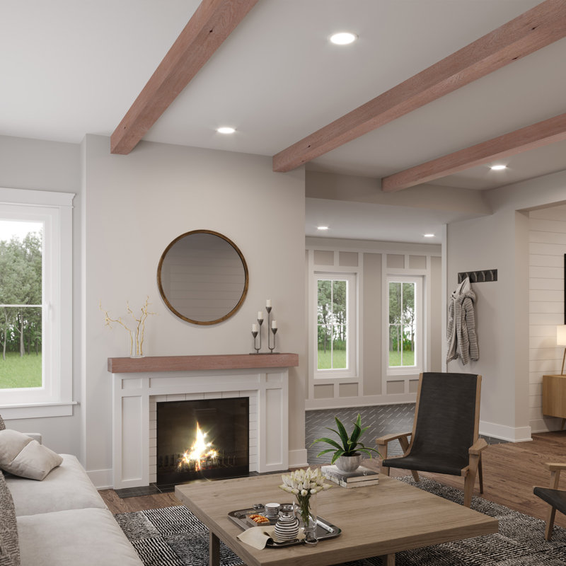 Natural Red Oak Unfinished U-Shaped Decorative Beam