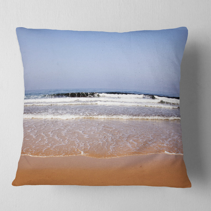 Coussin lombaire en ashdod de mer magnifique mer et beach, Square 16" x 16"
