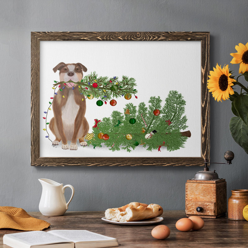 «Christmas Des Broken Tree», reproduction d'art sur toile, Noyer, H 22 po x l 32 po