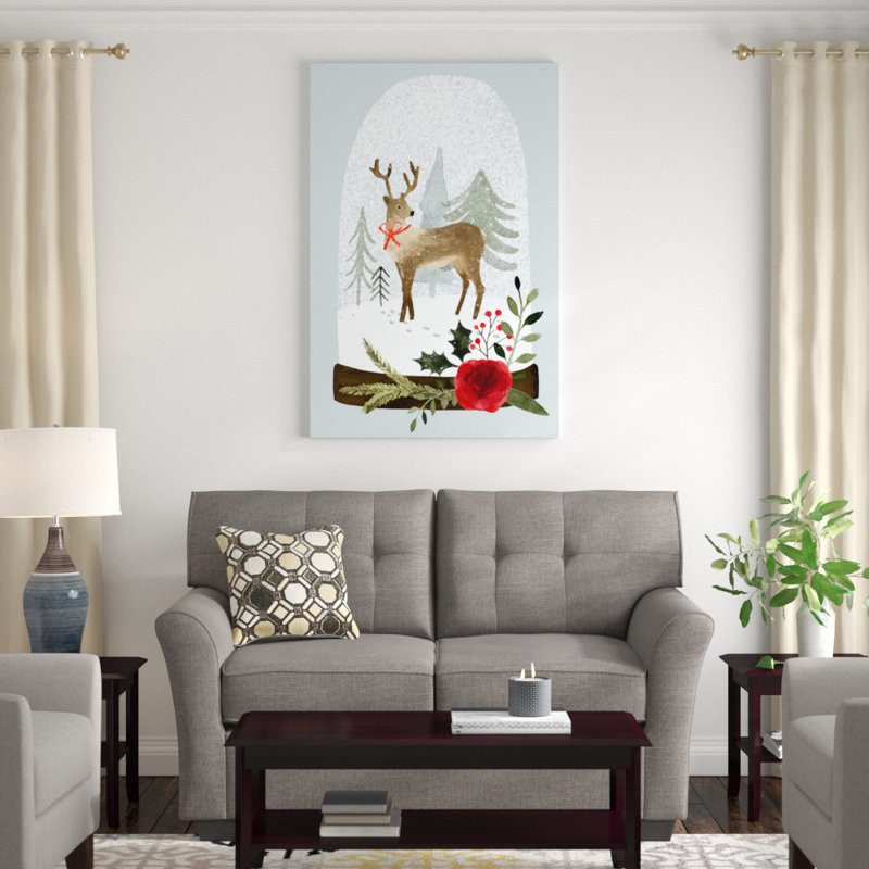 Snow Globe Village Collection B by Victoria Barnes - Graphic Art Print, Wrapped Canvas, 122cm H x 81cm W x 3.18cm D