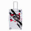 Valise à roulettes 28 pouces pour PC, valise de transport, avec motif imprimé et serrure à combinaison (noir)