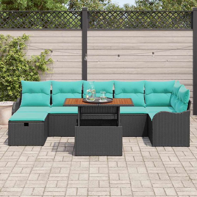 Ensemble de canapé de jardin avec coussin vidaXL 8 pièces vidaXL