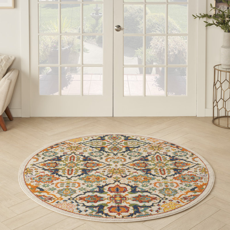 Whitingham Oriental Indoor Rug, Round 4'